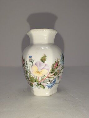 Vintage Aynsley "Wild Tudor" Bud Vase Fine English Bone China 3.5" Tall England